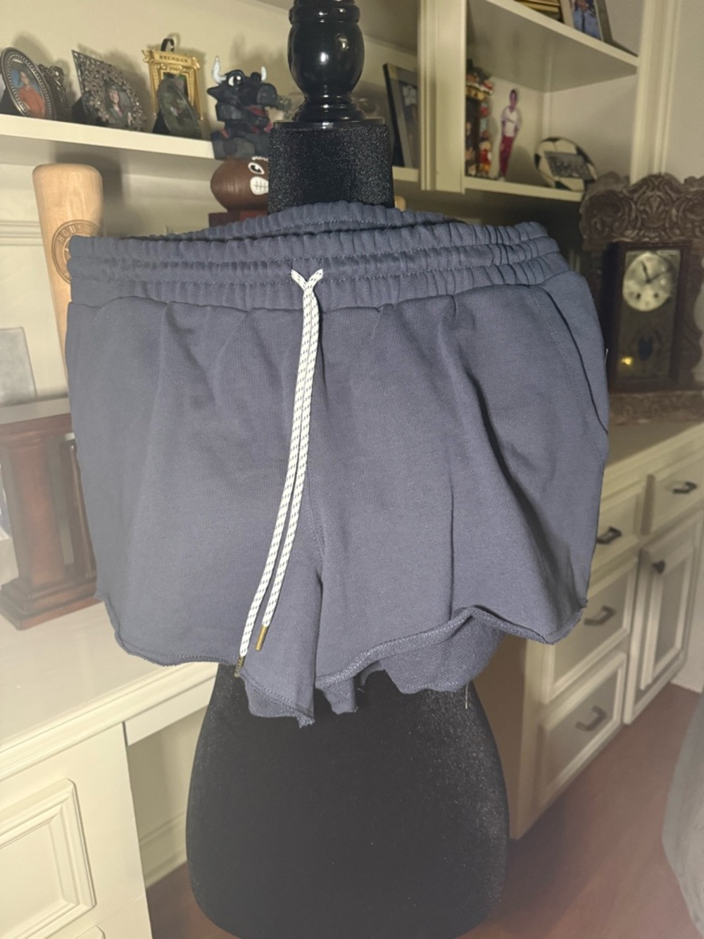 PARKE X TARGET WOMEN’S MID-RISE PULL-ON SWEATSHORTS IN NAVY BLUE